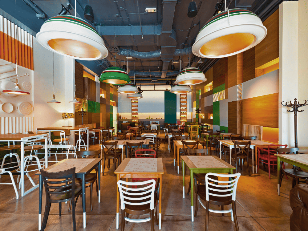 Bold Colors and Patterns for Vibrant Cafe Furniture