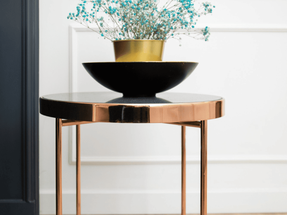 Gold and Brass Accents For Dining Tables