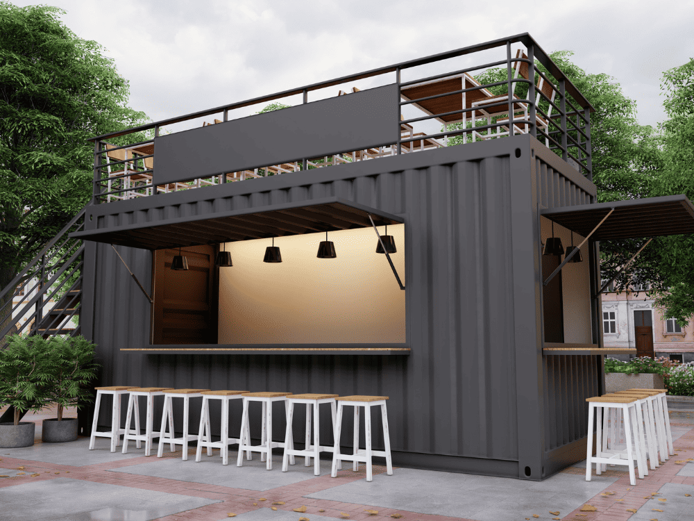 Simple Container Cafe Design